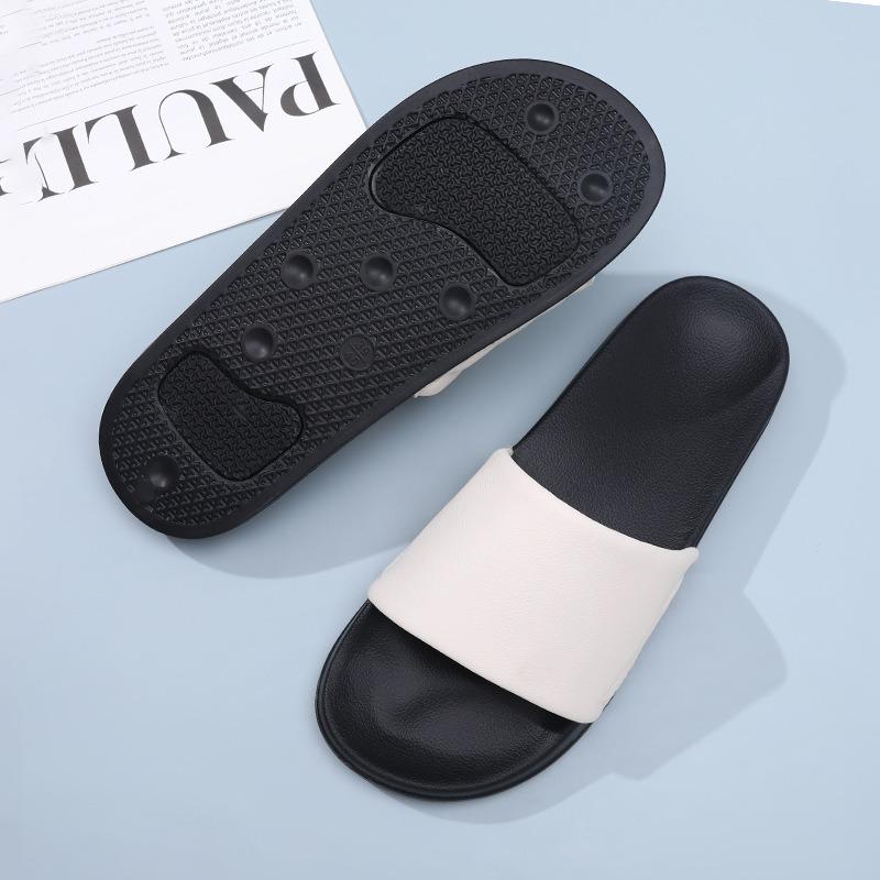 Men's slippers, high-end non-slip and deodorant outside, summer thick-bottomed one-word slips, light indoor and non-grinding feet sandals women