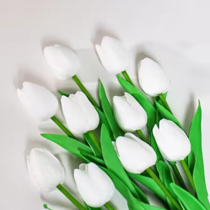 3/5Pcs Tulip Artificial Flowers Bouquet Real Touch PE Fake Flowers for Wedding Decoration Ceremony Decor Home Garden Decor