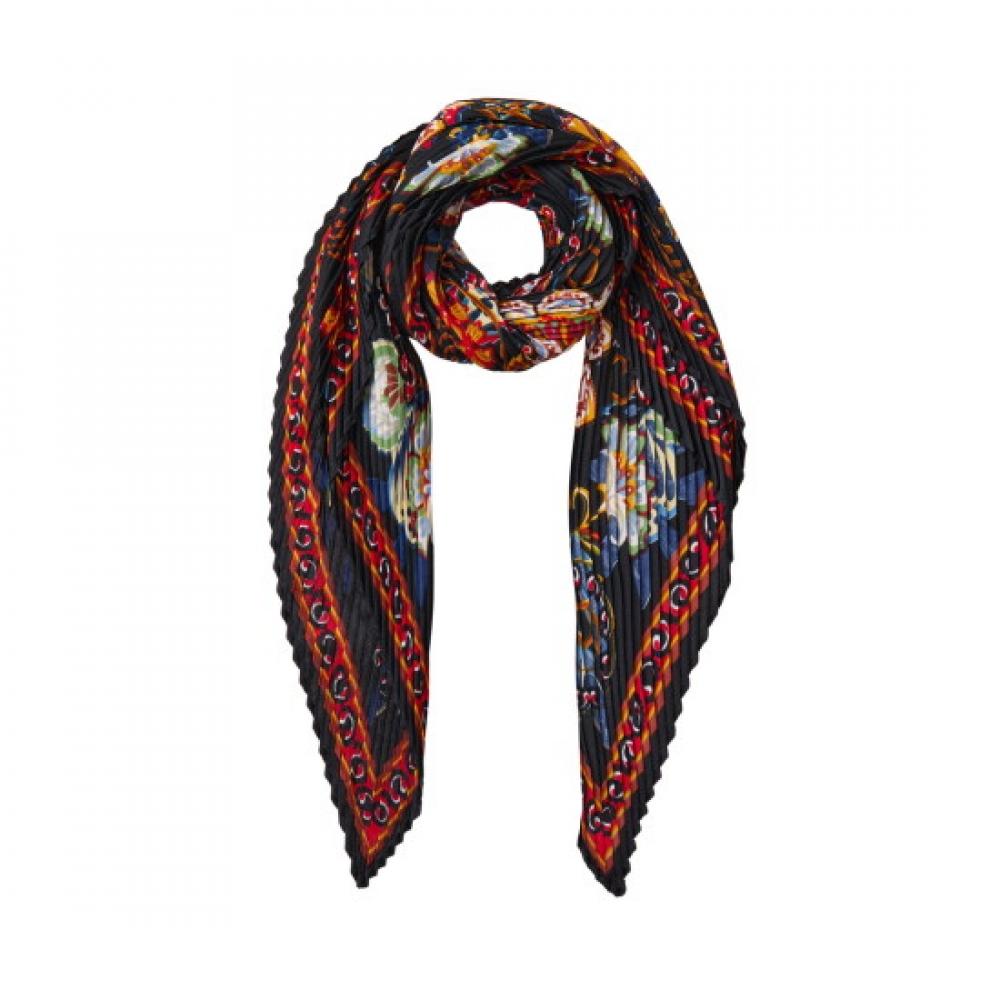 Pleats Me Oriental Flower Scarf Epscf225014