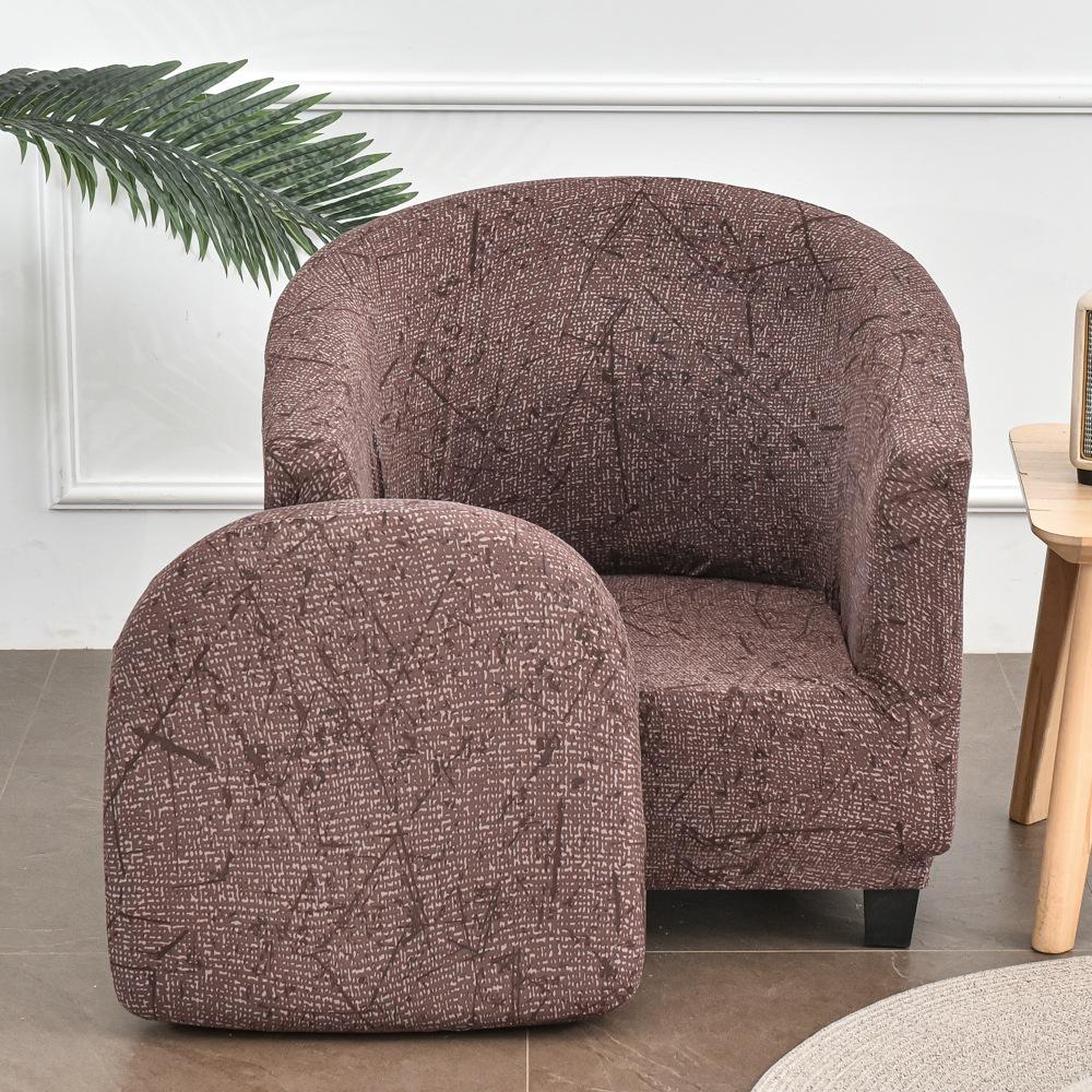 Single Chair Cover Sofa Cover All-inclusive Protective Cover Semi-circular Bathtub Type Sofa Cover Cushion