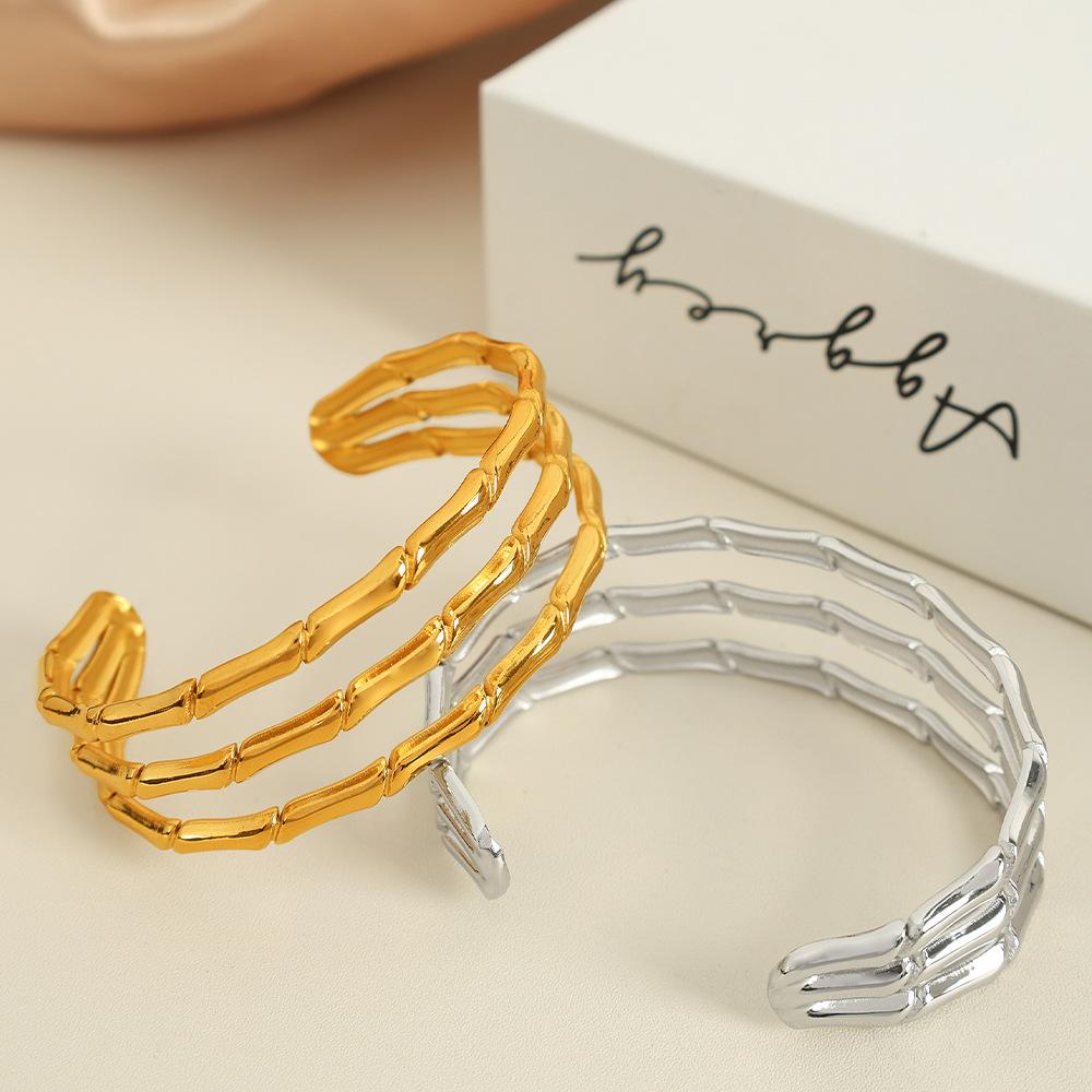 Bracelet Elegant Fashion Gold-Plated Hollow Bamboo Bracelet Retro Fashion Personality