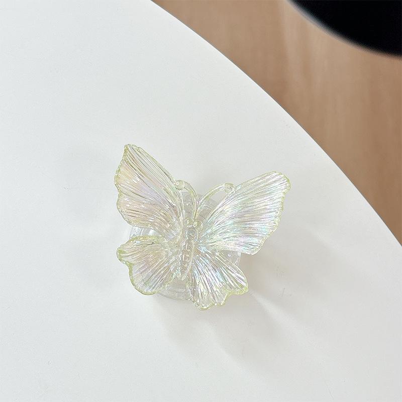Three-Dimensional Colorful Butterfly Mobile Phone Airbag Bracket Magnetic Paste Flash Powder Wind Ring Desktop Watching Drama