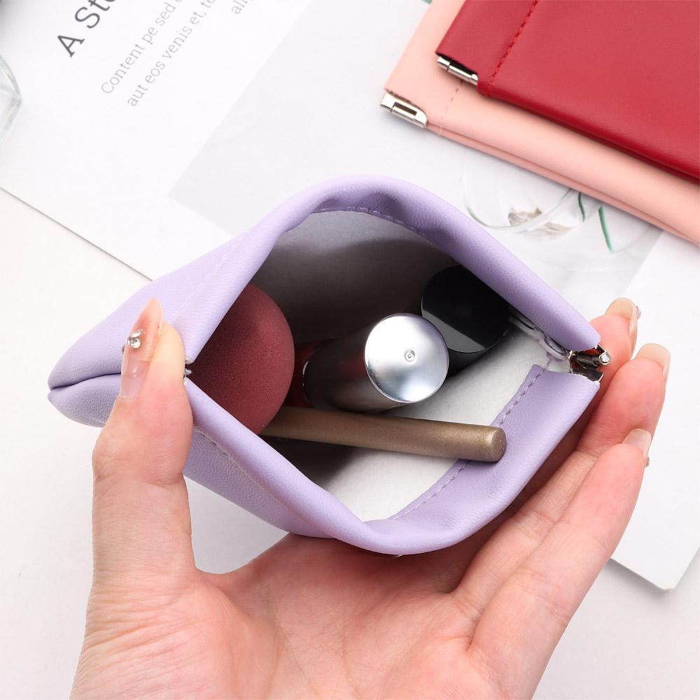 Fashion PU Leather Coin Pocket Purse Wallet Clutch Purse Key Pouch Earphone Bag Storage Bag Credit Card Holder Travel Accessory
