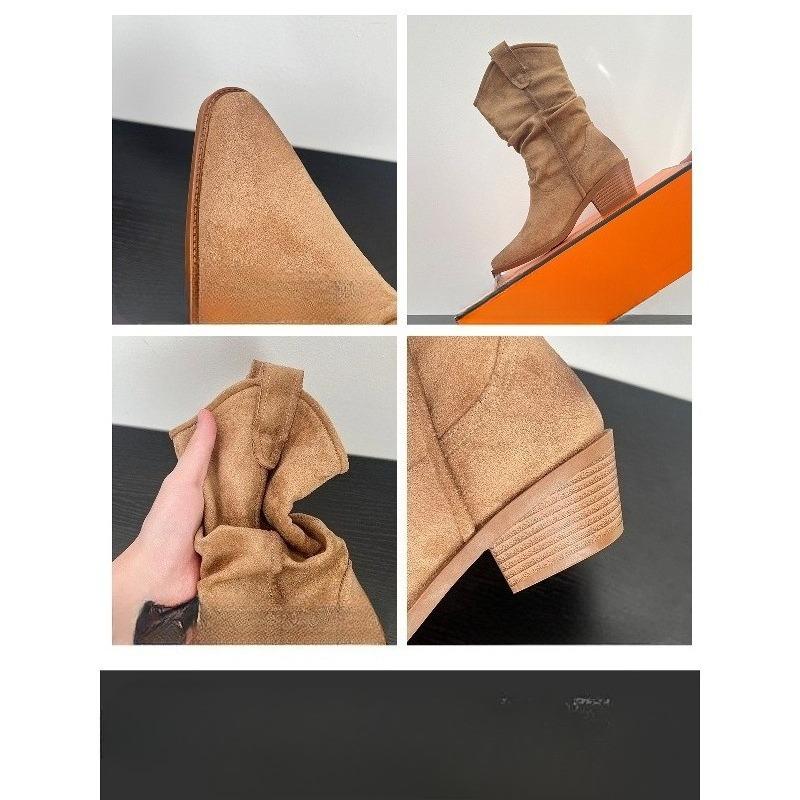 Pointed-toe Boots, Ankle Boots, Women's High Heels, Retro Boots, Women's Shoes