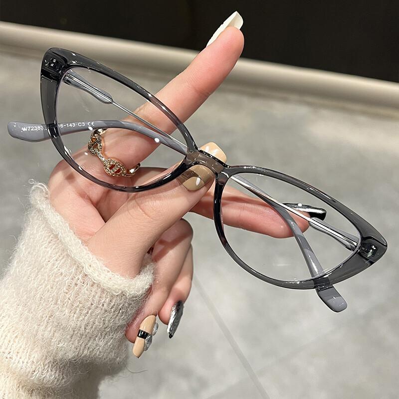 Sexy Leopard Cat Eye Myopia Glasses Women Anti Blue Light Optical Lenses Transparent Eyeglasses Prescription Nearsighted Glasses