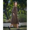 Women's Summer Cotton Lantern Sleeve Midi Dress