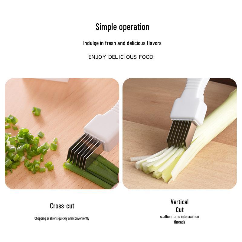 Stainless Steel Multifunctional Slicer & Grater for Onion, Vegetable, and Scallion