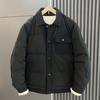 2025 Men's Korean Style Lightweight Winter Down Jacket with Casual Lapel and Flap Decoration