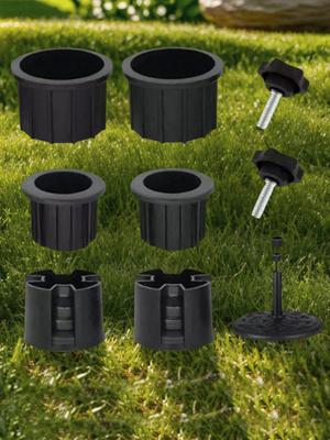Umbrella Base Stand Hole Ring Plug Cover Stand Base Stabilizer Sleeve Hand Knob Threaded for Beach Patio Outdoor Umbrellas