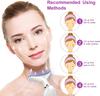 Electric Neck Massager Facial Lift Device with 3 LED Light Modes, Skin Tightening Double Chin Remover Anti Wrinkle Beauty Instrument