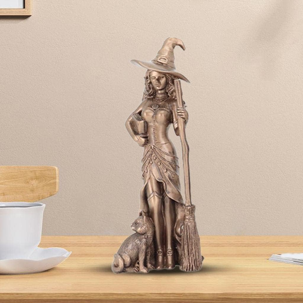 Abstract Witch Pentacle Characters Figurines Art Goddess Statue Home Desktop Decoration Crafts, 7x7x20cm