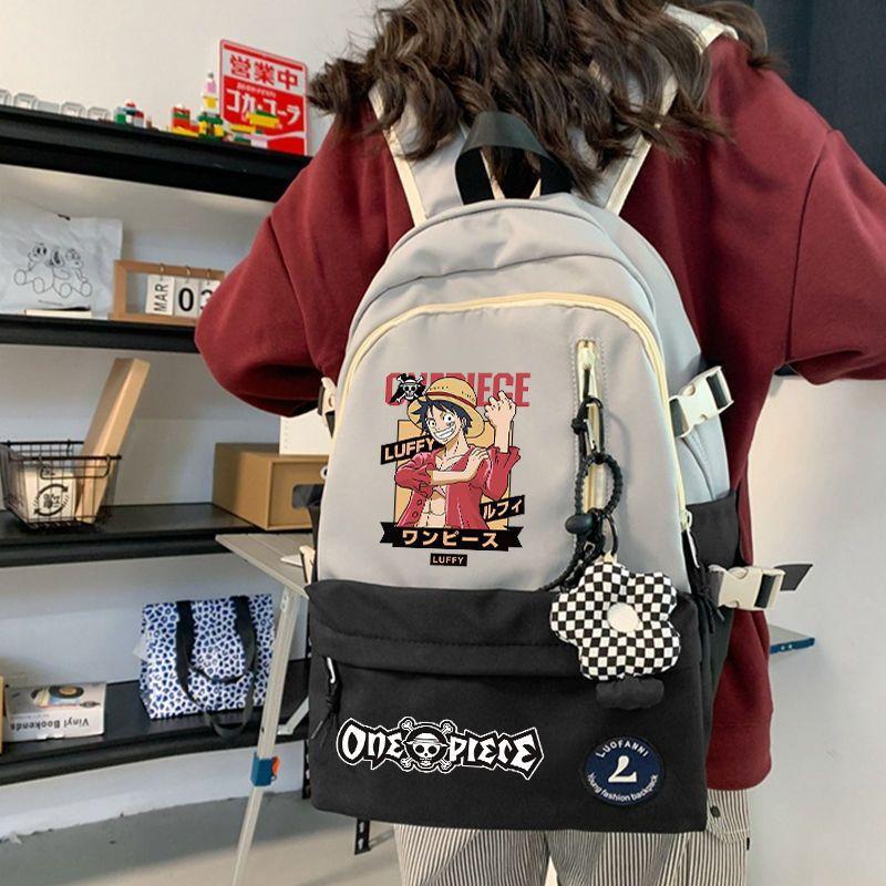 One Piece Themed Backpack, Suitable for Students, Large Capacity Bag.
