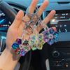 Lx984 Crystal Snowflake Car Keychain Stylish And Unique Keyring For Women Ideal Gift