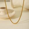 Minimalist Gold-plated Necklace for Women, Western Ins Style Box Chain, Titanium Steel Neck Chain, Fade-resistant