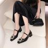 Shoes Woman Flats Buckle Crystal Dress New Rhinestone Summer On Heels Spring Mary Janes High Buckle Shoes Woman Flats Crystal