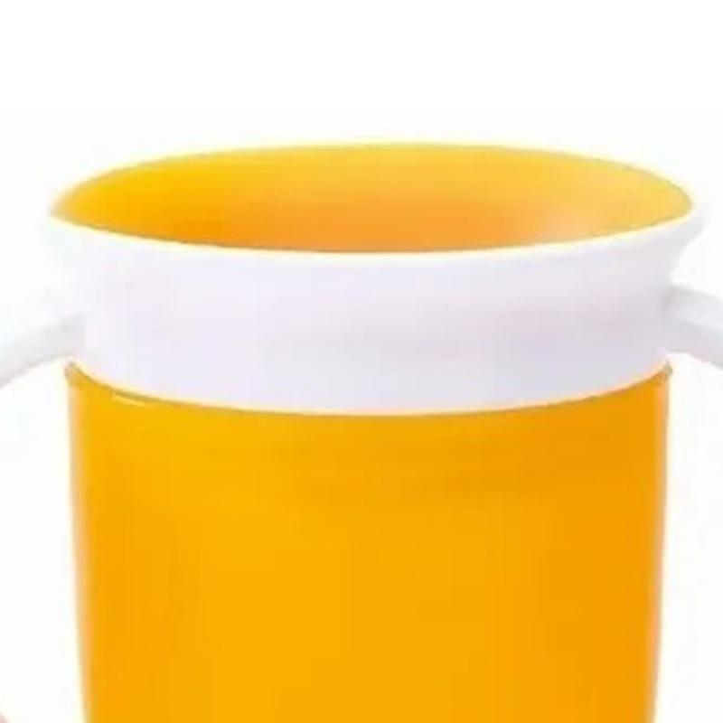 Trainer Cup 240ml Capacity 360 Degrees Sealing Double Handles Baby Silicone Drinking Cup for Home