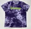 T-shirt Grafica Logo Piccoli Brividi Uomo Taglia L Viola Tie Dye
