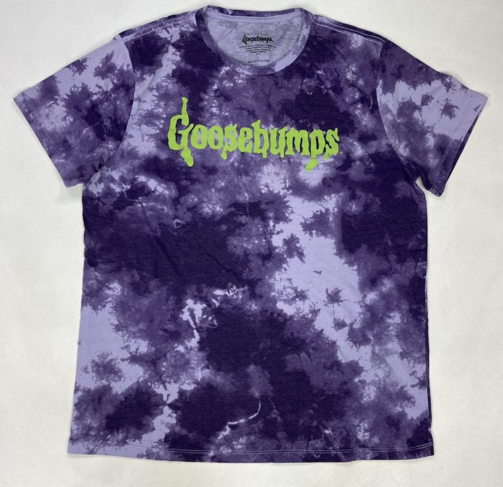 T-shirt Grafica Logo Piccoli Brividi Uomo Taglia L Viola Tie Dye