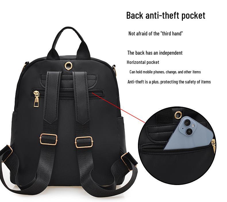 Trendy Women's Casual Nylon Backpack: Lightweight Travel & School Bag