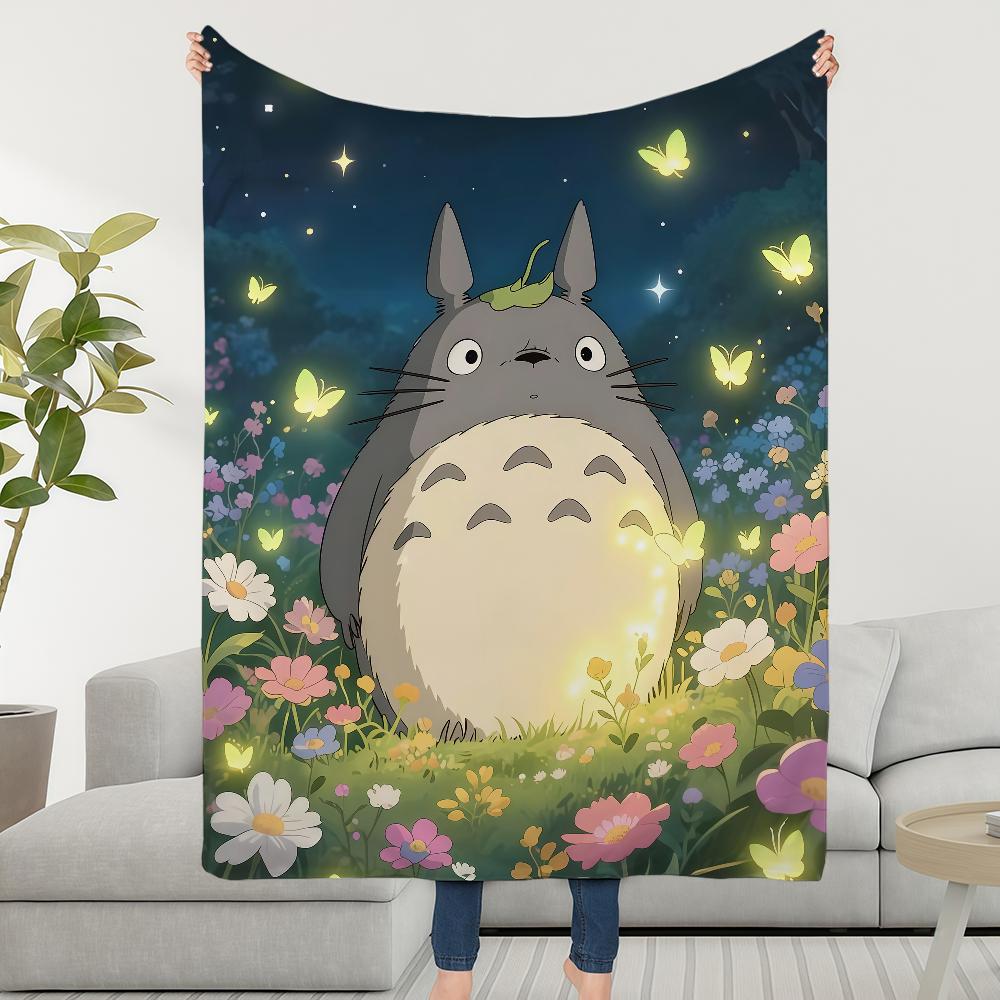 Classic Cartoon T-Totoro-S Cute Blanket Soft Warm Furry Throw Super Kids Toys Bed Sofa Car Cradle