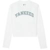 New MLB New York Yankees Sweatshirt Women's White 3FSWB1043-50WHS