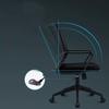 1pc ergonomic mesh office chair with a central back support, adjustable height and rotation function, metal frame