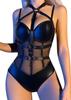 Lace Babydoll Sexy Black L [Maeau] Women's Lingerie, Leotard, Bodysuit, See-through Pajamas, Casual, Loungewear, Gift, A,