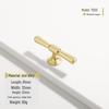 French Modern Gold Zinc Alloy Cabinet Handle