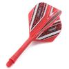 CUESOUL Integrated Dart Flights Standard Shape Red Base Silver black Pattern 3 Pieces CSAK-52X-2