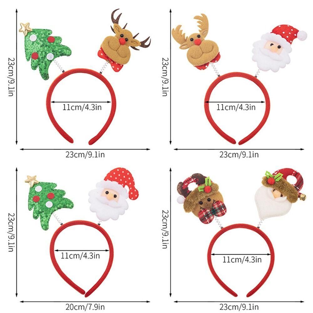 4pcs Reindeer Christmas Headbands Cute Merry Christmas Decorations Christmas Festival Gifts
