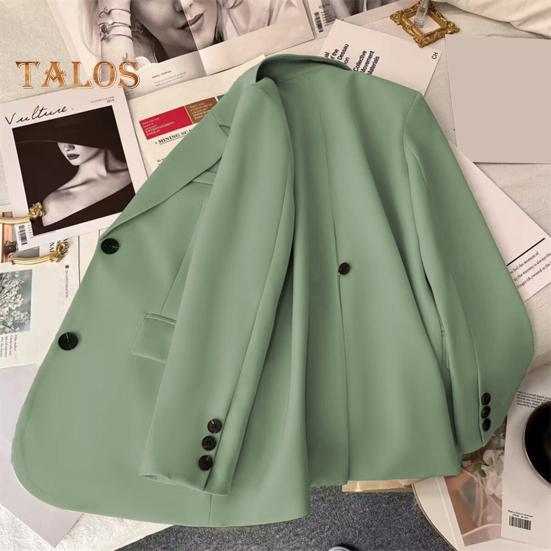 Women's Suit Spring Autumn Female Top Office Lady Blazer Loose Fit Thin Jacket Lapel Collar Coat for Work Leisure Time
