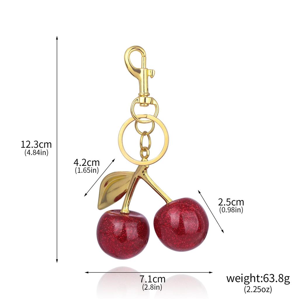 6 styles of cherry pendants suitable for coach bags women's handbags, shoulder bags, and keychain accessories Bag Accessories