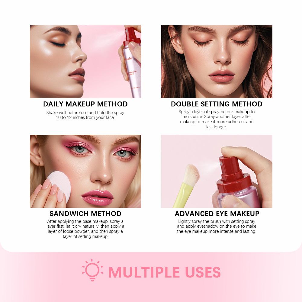 Lakerain Mattifying Waterproof Setting Spray - Long-Lasting Oil Control Makeup Fixer, Quick-Drying Fast Film-Forming Face Mist for All-Day Wear