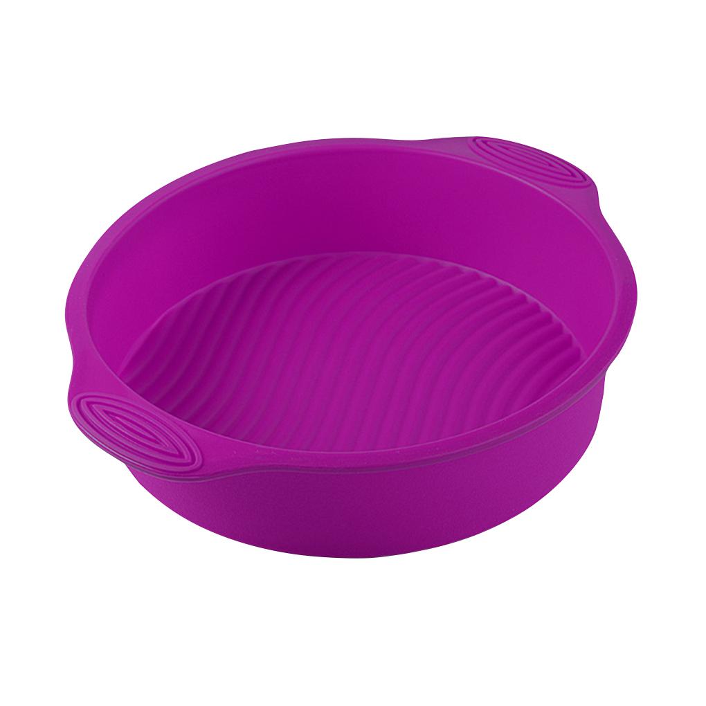 

Силиконовые круглые пищевые антипригарные формы для выпечки тортов, 3D-форма для выпечки тортов, инструмент фиолетовый