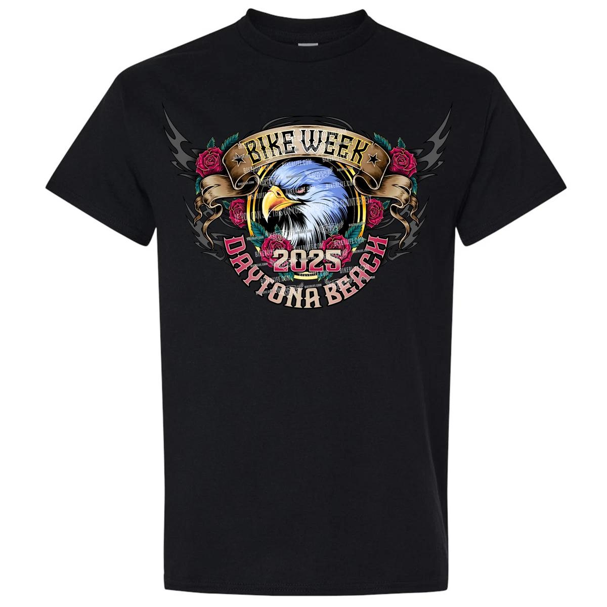 Ladies 2025 Bike Week Daytona Beach Rebel Eagle T-Shirt No Harley M