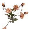 3 Head Simulation Rose Flower Luxury Fake Flowers Artificial Rose Branch  Outdoor Garden Decor