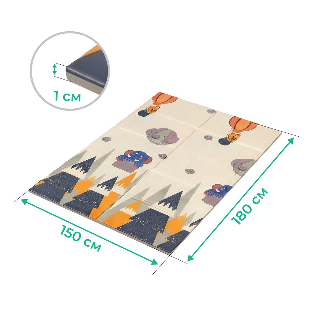 Folding Mat 150X180X1Cm - Children/Elephant