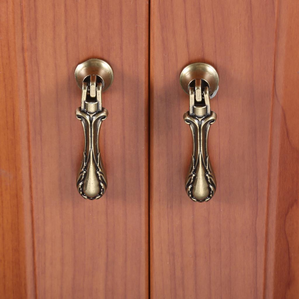 1pc Antique Bronze Handle Drop Pendant Pull Ring Knob w/screw Retro Vintage Decor Furniture Cabinet Drawer Classical Solid Metal