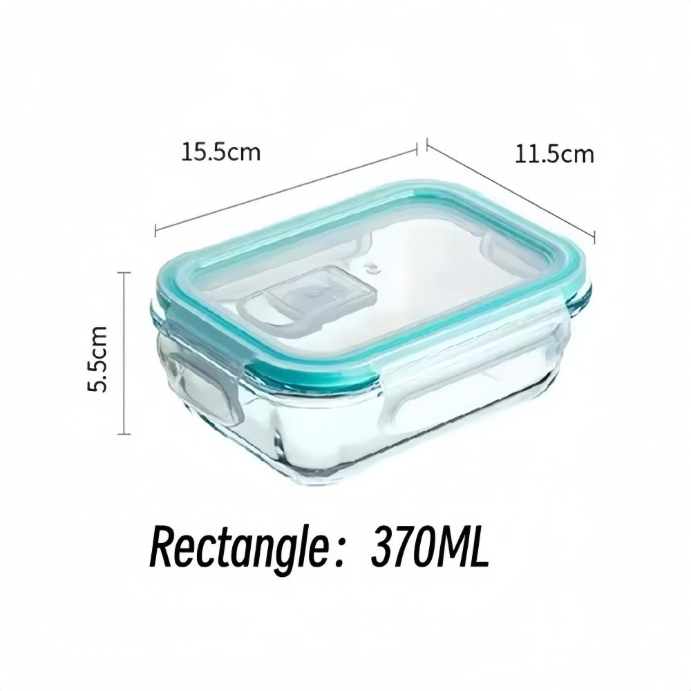 Hitzebeständige Glas-Lunchbox für Mikrowelle, Meal Prep, Luftdichter Verschluss Lebensmittelaufbewahrungsbehälter, BPA-freie Schüssel für Zuhause/Büro