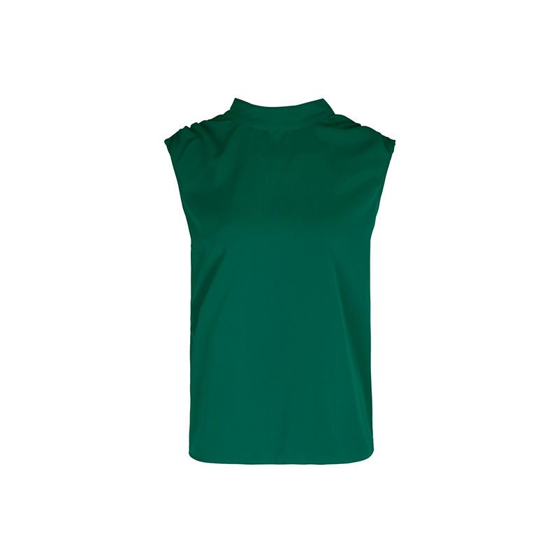 Summer Women's Top Tie Half High Neck Hollow Sleeveless Tops