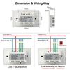 WiFi Tuya RF for Lights Australia US BR IL Alexa 220V 1 2 3 4 Gang Smart Remote Control Touch Light Switch Neutral + Live Wire