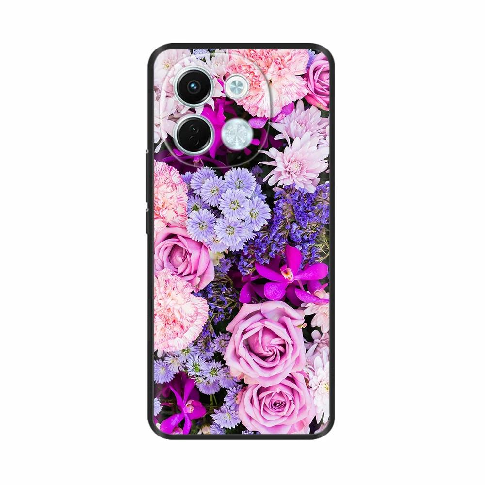 For Tecno Pova 6 Neo 5G Case Cute Flowers Phone Housing Soft Slim TPU Silicone Cover For Tecno Pova6 Pro Pova 6Neo 4G 5G Shells