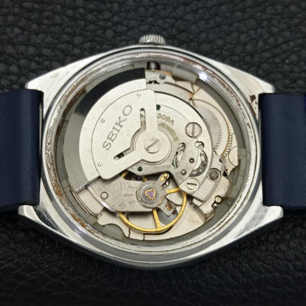JAPAN VINTAGE SEIKO 5 AUTOMATIC 6309A MENS BLUE COLOR DIAL WATCH a701476-5 R206b-a701476