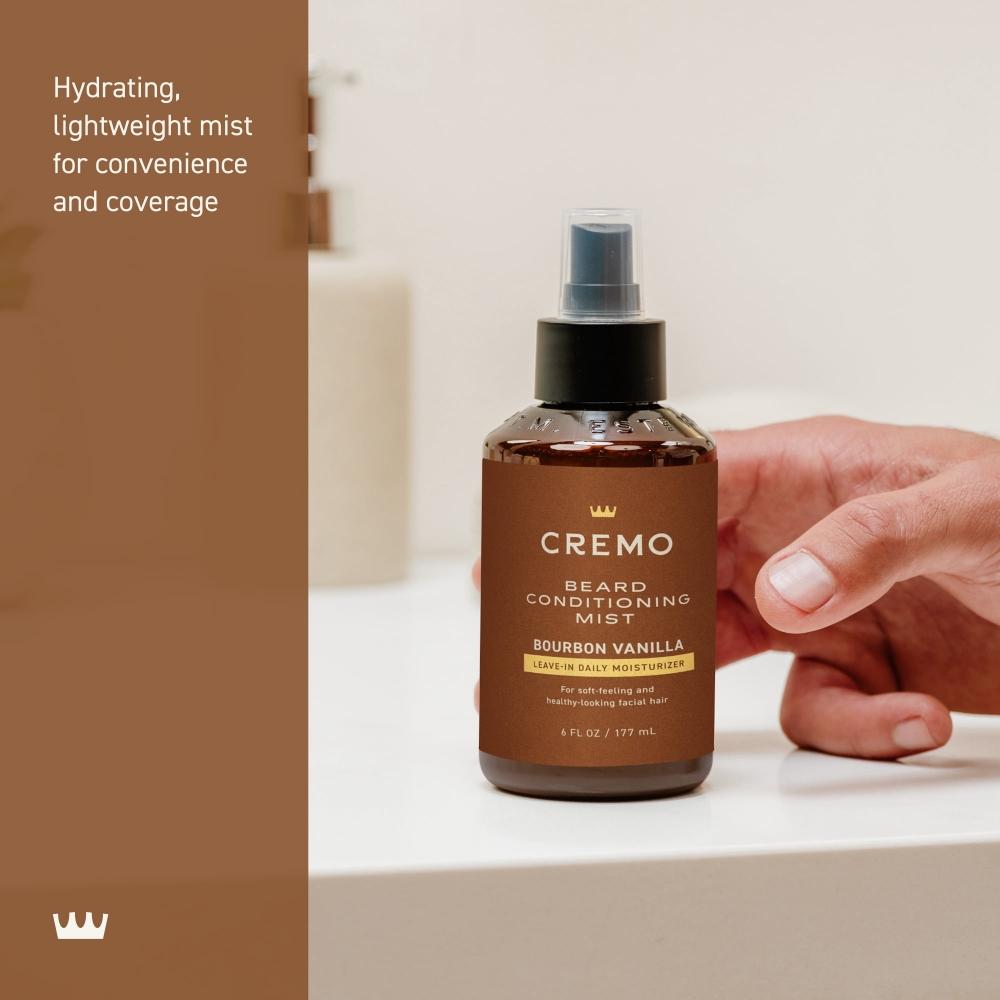 Cremo Beard Conditioning Mist  Bourbon Vanilla Scent  6 Fl Oz