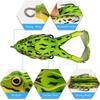 Top Water Soft Frog Bass Fishing Lures Kit, Double Propeller Legs, 5 Connection Rings, Thickened Silicone Skin, Bigger Splash More Attractive,
