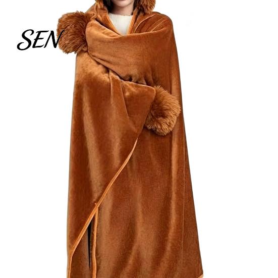 Plysch Pyjamas Huvtröja Djur Bärbar Filt Huvtröja, Vuxen Överdimensionerad Fleece Tröja Med Huvtröja Klädsel, Halloween Cosplay Kostym Sjal