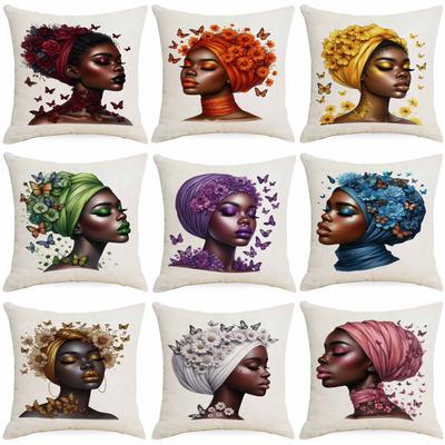New Colorful Black Girl Pillowcase Home Cushion Pillowcase Sofa Decoration