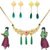 Anime Pharmacy Girl's Whispering Cat Cos Earrings Necklace Cat Same Style No Need For Ear Piercing Ear Clip Necklace Set Jewelry