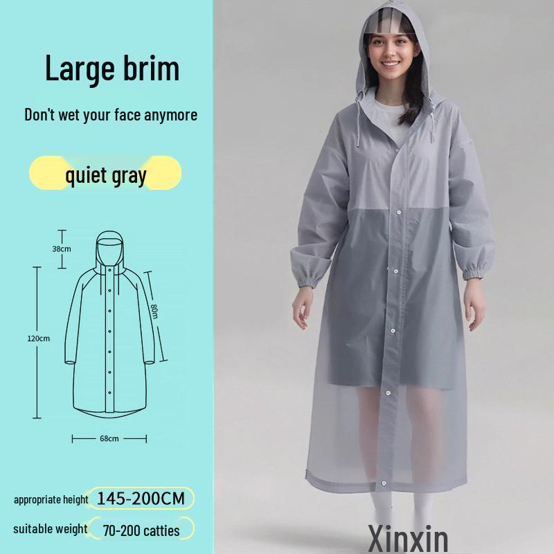 Reusable Full-Length Women's Raincoat for Outdoor Use