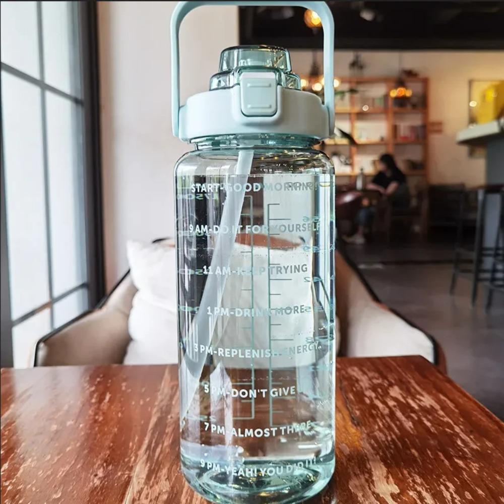 with Time Marker Sports Water Bottles Portable Drink Bottle Durable Water Jug  Drinkware